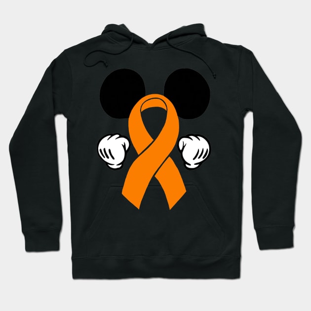 Mouse Ears Awareness Ribbon (Orange) Hoodie by CaitlynConnor